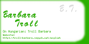 barbara troll business card